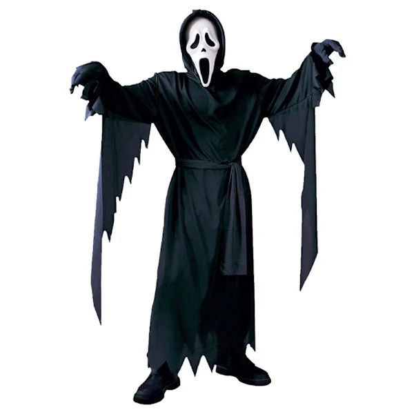 Scream Ghostface Sort Halloween Gyser Kostume, Mand, Voksen Størrelse Halloween Maskerade Kostume