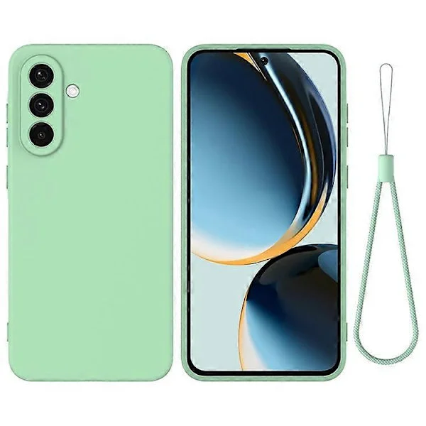 Kompatibel med Samsung Galaxy F56 5G / M56 5G Flytande Silikonskal Telefon Baksida med Handrem