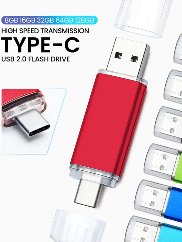 AliExpress - Hochgeschwindigkeits-TYP C 2-in-1-USB-Stick 128 GB 64 GB 32 GB Metall-Stick Smartphone Auto TV USB-Stick 4 GB 8 GB 16 GB Kreatives 