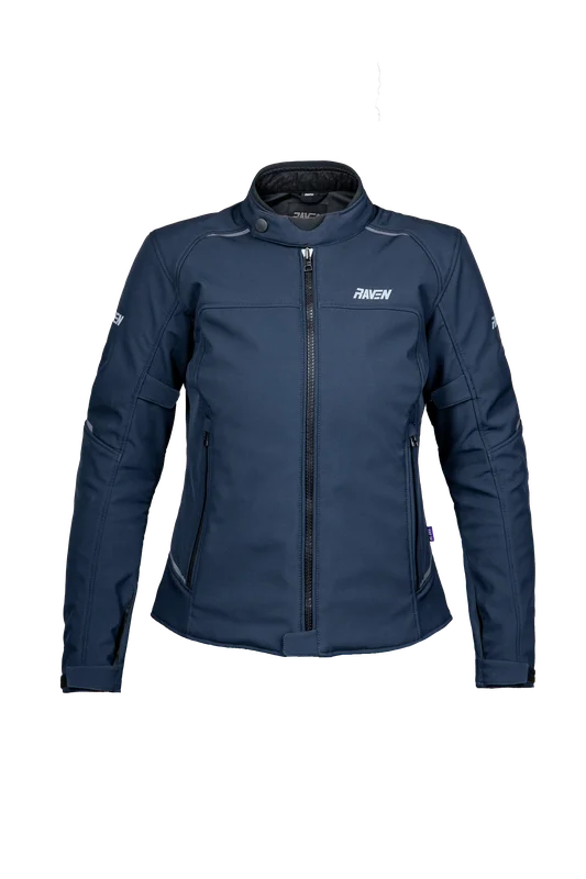 Motorjas Dames Raven Rila Softshell WP Blauw L