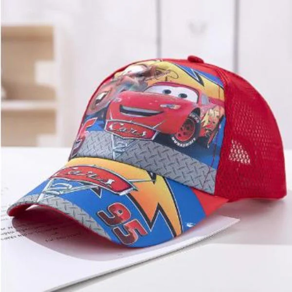 Mesh Baseball Cap Snapback Trucker Hat for Jenter og Gutter, Disney Pixar Biler