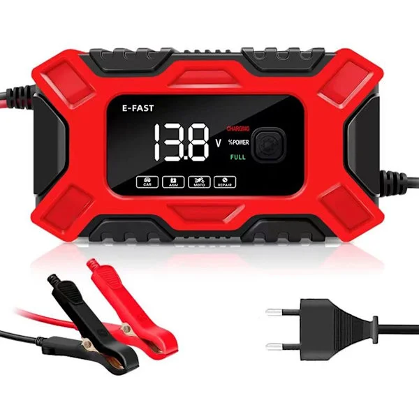 12V 6A Batterilader - Vedlikeholdslader - Smart Helautomatisk Billader