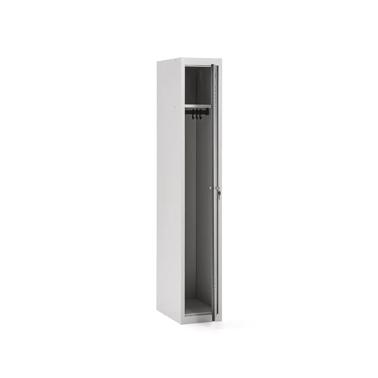Flatpack locker CLICK, 1 door x 1 module, 1800x300x500 mm, dark grey