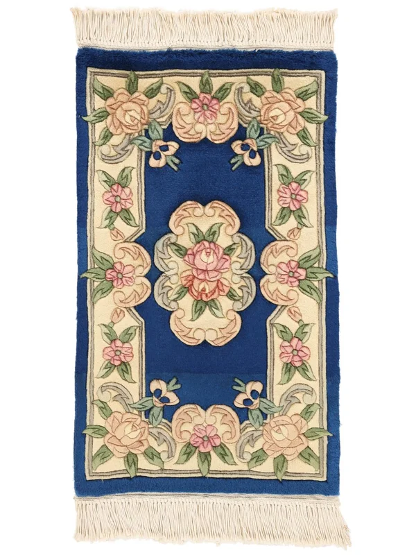 Chinois 90 Line Tapis D'orient Beige/Orange (Laine, )