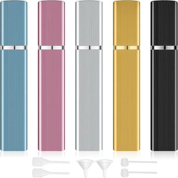 12ml Perfume Travel Refillable Atomizer Bottles, Mini Perfume Spray Bottle, Empty Cologne Spray for Travel and Outings, 5 Pcs