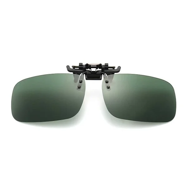 Clip-on Sunglasses Green Glass 43x60mm