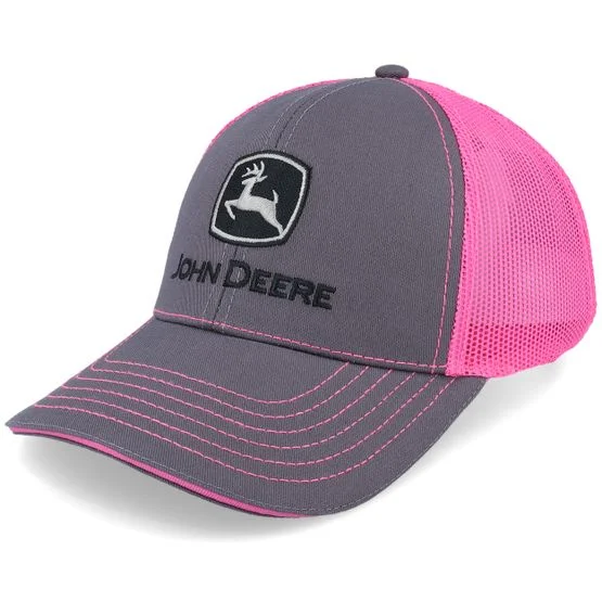 John Deere - Grau trucker Cap - Neon Cap Grey/Pink Trucker @ Hatstore