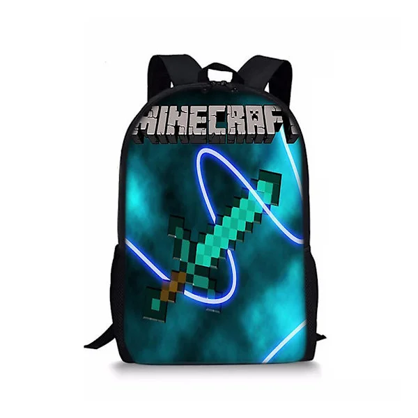 Minecraft Backpack Kids Boys Girls School Bag Children Travel Rucksack Shoulder Student Bags