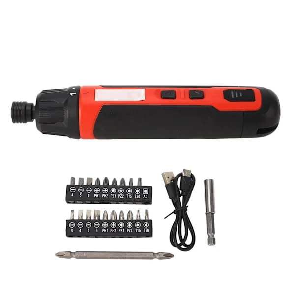 Elektrisk Skruvmejsel Set Högt Vridmoment Uppladdningsbar Multifunktionell Mini Skruvmejsel Kit med 20 Bits för Reparation