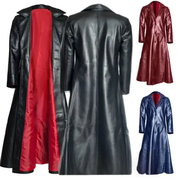 AliExpress - Manteau long en cuir noir pour femme, veste Goth Vampire, manteau Dark Knight Cool Cape, revers gothique, punk, hiver