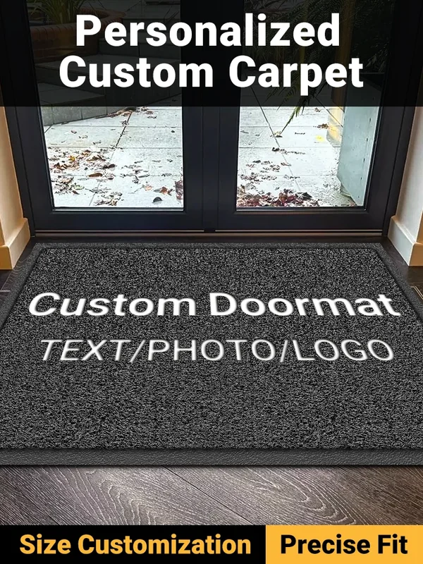 AliExpress - Tapis d'entrée personnalisé pour entreprise, tapis d'accueil intérieur/extérieur antidérapant, personnalisation avec logo de marque