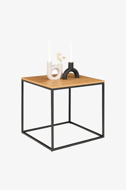 House Nordic - Sidebord Vita. Bordplate av eik med svart ramme - Brun - Sofabord - Fra Homeroom