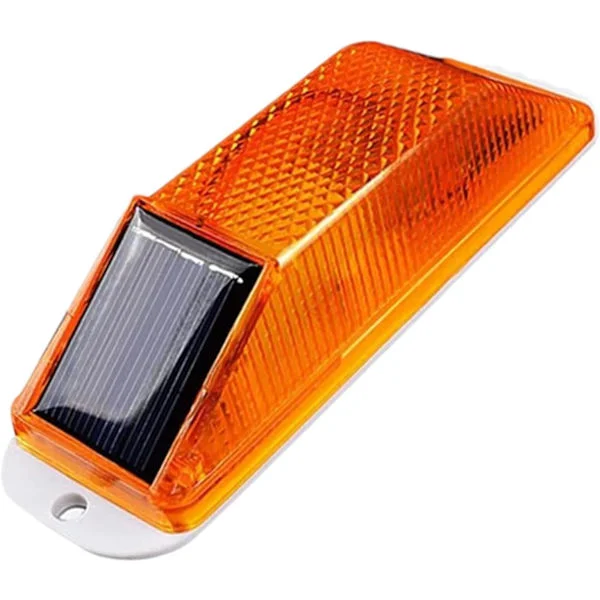 Solarvarsellys - Solar Strobe Varsellys, Solar Sikkerhetslampe | LED Blinkende Varsellys Vanntett Varsellys Supervarsellys