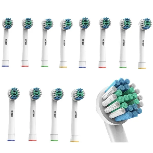 12-Pack Kompatibla Tandborsthuvuden för Elektrisk Tandborste Replacement Brushes Compatible oral -B with Oral-B Electric Toothbrush