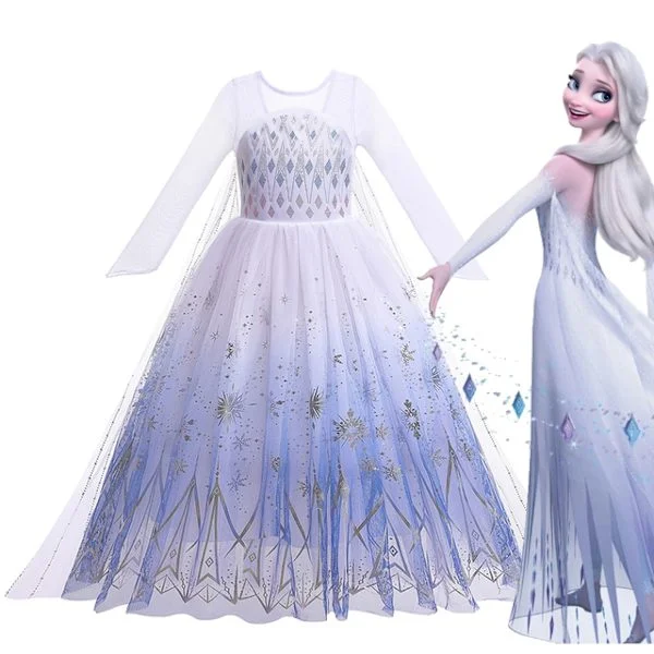 "Frozen 2" Elsa-asu tytölle, lapsille, Halloween-roolipeli, Lumikuningatar Anna, prinsessamekko, juhlamekko, mekko, mekko, Elsa-mekko A-WELLNGS