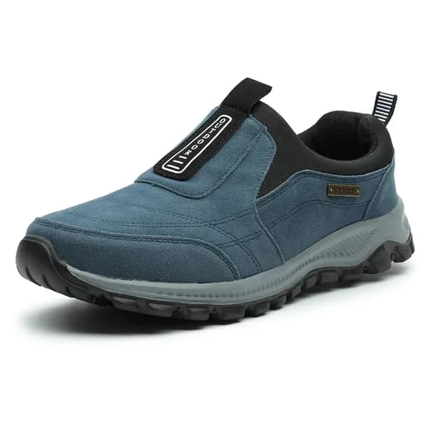 YRZL Outdoor Hiking Shoes Men Sneakers Slip on Casual Men Shoes Breathable Suede Shoe Anti-slip Walking Shoes