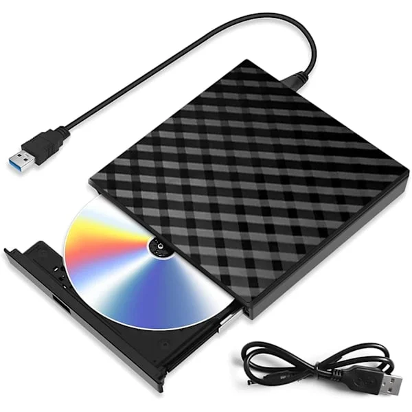 Ulkoinen USB 3.0 CD DVD -asema, ulkoinen CD/DVD/RW/ROM-poltin suurjärjestelmän siirtoon Windows 10/8/7/XP/Vista/Linux/Mac OS/PC-FX-