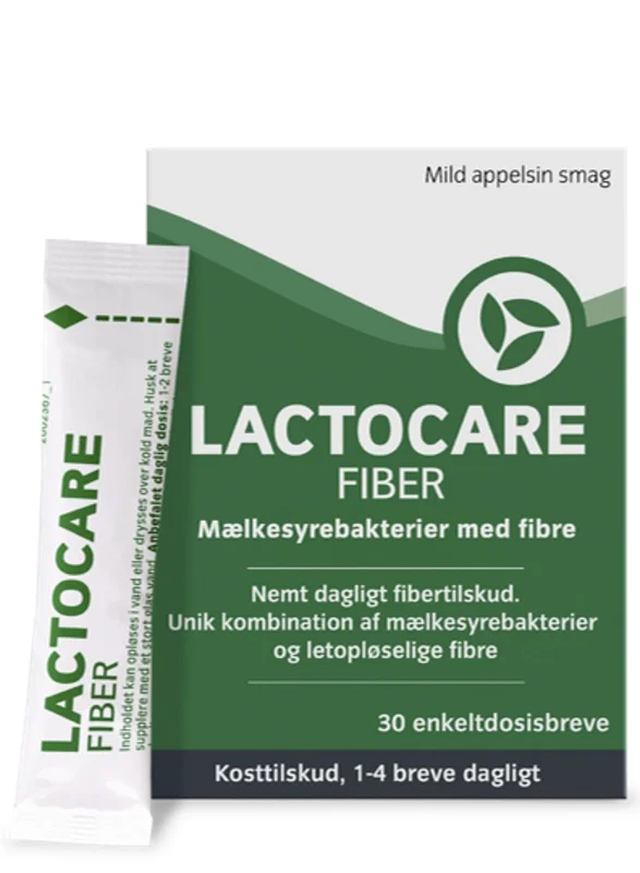 Lactocare Fiber Mælkesyrebakterier 30 breve, Helse & Madvarer, Kosttilskud, Fordøjelse & Fibre