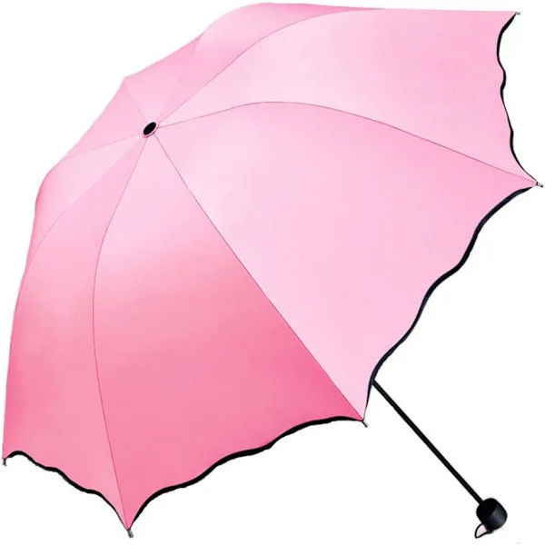 Dameparasol UV-beskyttelse til kvinder Parasol Letvægts Anti-UV-paraplyer til sommersolbeskyttelse Princess Pink Princess Pink