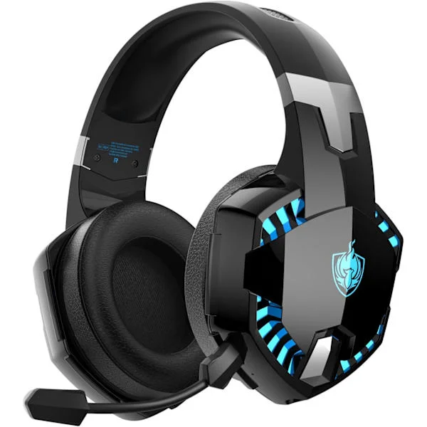PS4 Gaming Headset for PS5, PC, Switch, G2000 Pro Bluetooth Wireless Over Ear Headphones for Phone, Laptop, with Detachable Noise Cancelling Mic, St