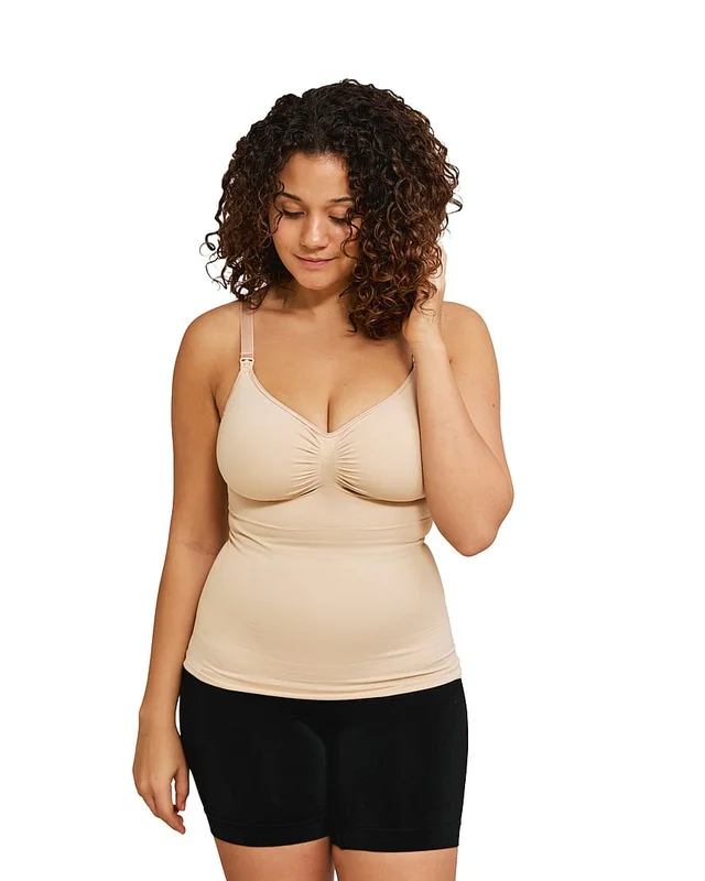 Carriwell Sømløs Ammetop med Shapewear Beige S, Børn & Forældre, Graviditet & Efterfødsel, Graviditetstøj