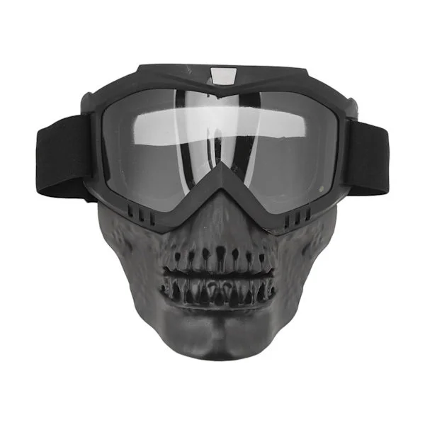 Hodeskalle Motorsykkel Hjelm Briller Dirt Bike Motorsykkel Briller for Motocross ATV Offroad Kjøring Racing Menn Kvinner Transparent