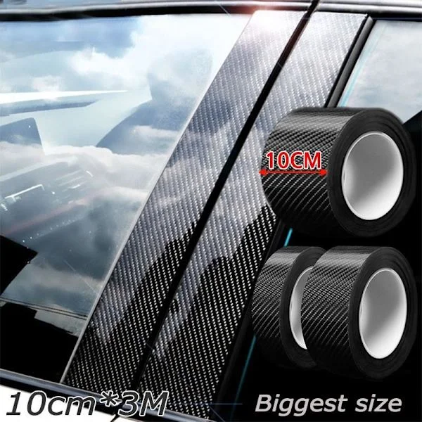 3D Kolfiber Sticker Svart Vinylfilm DIY Bil Dekoration Skyddsfilm Matt Kolfibertejp Anti Repor Vattentät