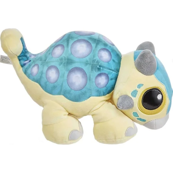 Jurassic World Feature Plysch Ankylosaurus Bumpy Baby Dinosaur Leksak med Rytande Ljud & Vicka Ben; Camp Cretaceous Mjuk Docklek eller Sovkompis, 
