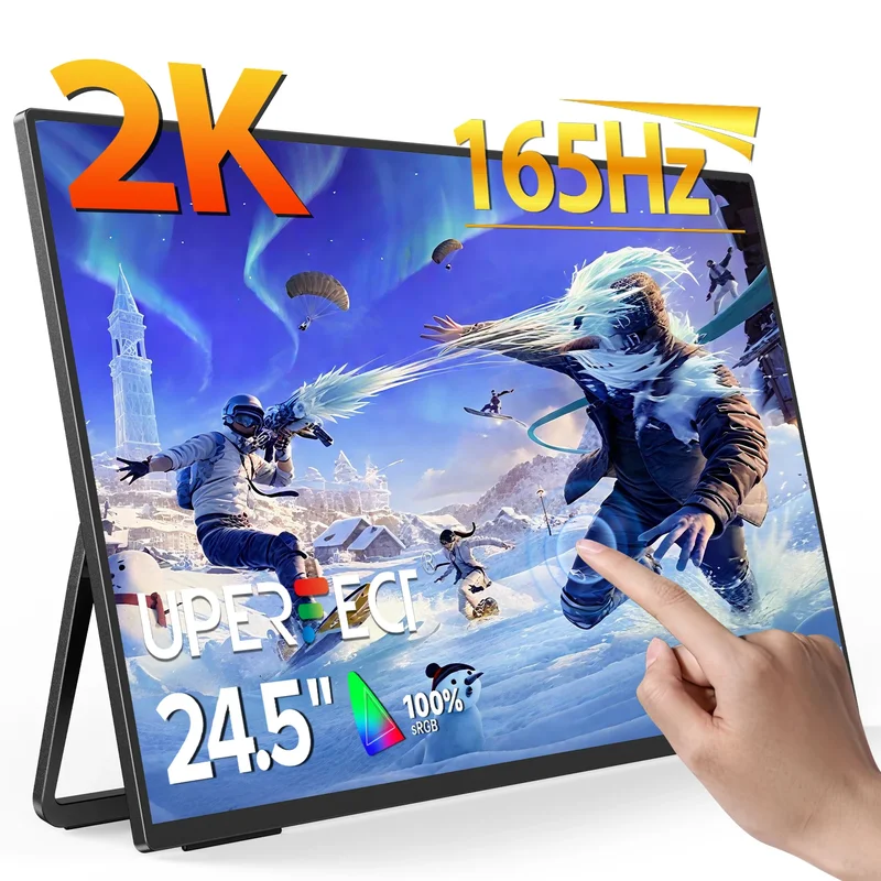 AliExpress - UPERFECT 24,5 "2K 165HZ Touchscreen tragbarer Gaming Monitor 1MS Touch Display mit FreeSync HDR VESA Typ-C HDMI zweiter Bildschirm für 