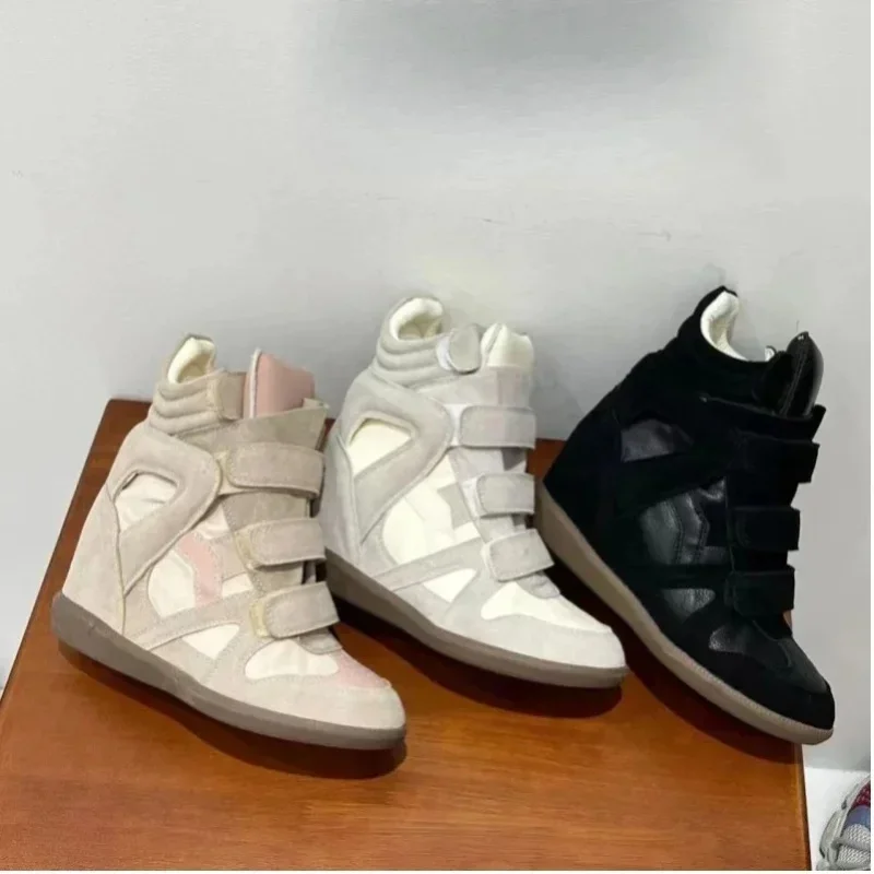 AliExpress - Damen-Sportschuhe mit verstecktem Absatz und dicker Sohle, High-Top-Stiefel, modische Freizeitschuhe für den Alltag