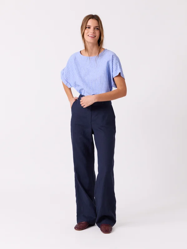 Jean Paul - Stina linbukse - Dame - Blå - Bukser & Jeans - L