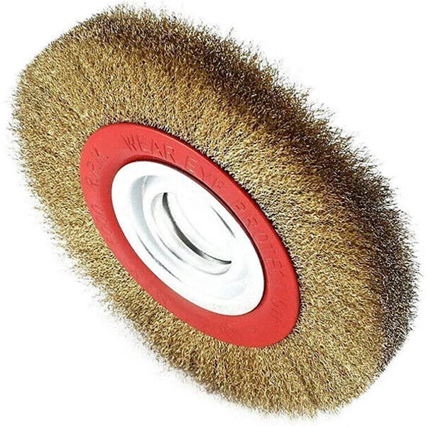 Stålbørstehjul, 6′′ 150 mm til bænksliber, polering af rust, maling og metalgrater