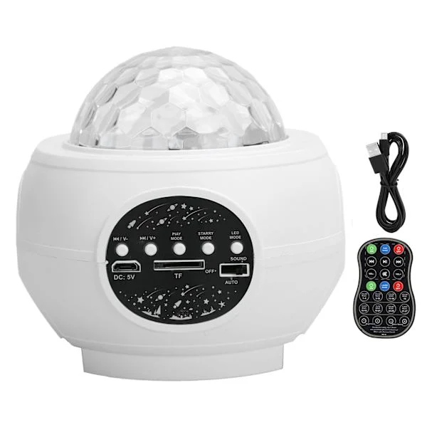Projektor Stjärnhimmel Lampa Flerfärgad USB LED Högtalare Musikspelare Nattlampa DC 5V