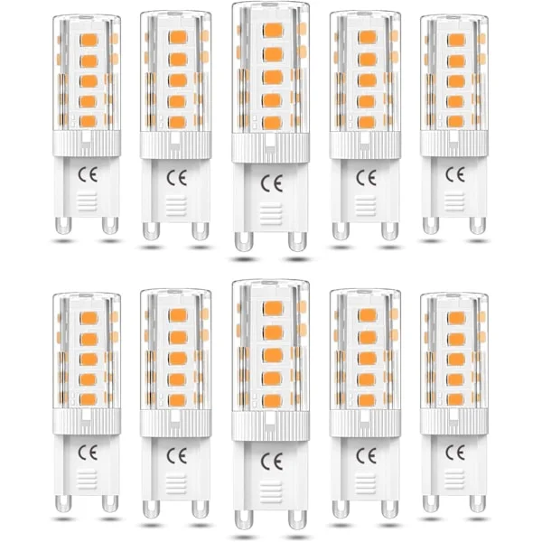 10-pack G9 LED-lampa Dimbar 3W Varmvit 3000K G9 LED-lampor Halogen motsvarande 50W AC110/220V [Energiklass F]-FY-