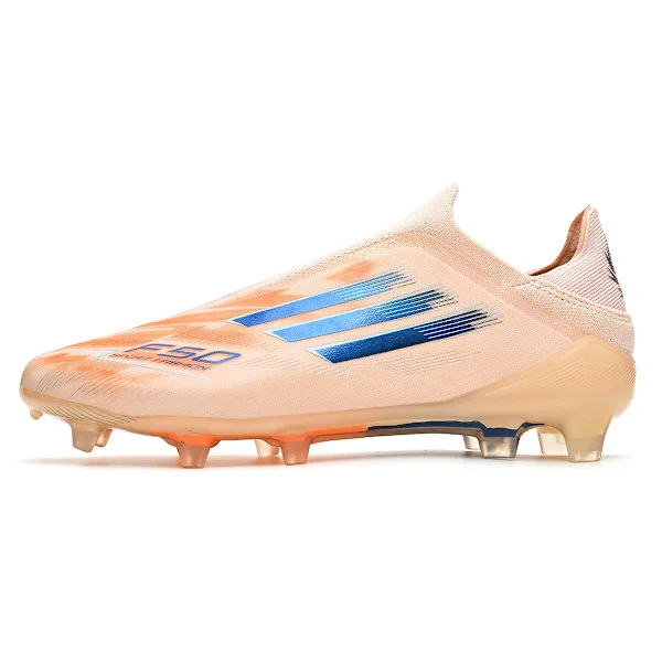 Men's and Women's Football Boots, Elite, Laceless, for Firm Ground, Orange, 39 Orange