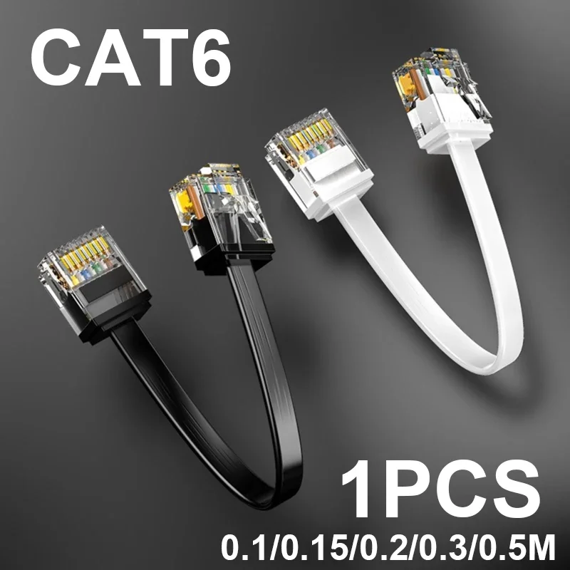 AliExpress - 0,1 m/0,15 m/0,2 m/0,3 m 0,5 m Cat 6 flaches Ethernet-Kabel UTP 1000 m Netzwerk für Nas Laptop Router PC Router PS5 PC 4 3 Xbox Modem