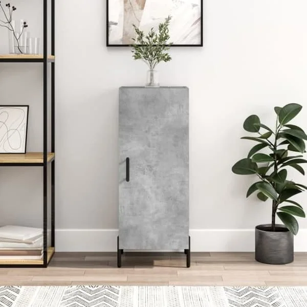 vidaXL Sideboard Betong Grå 34,5x34x90 cm Konstruerat trä 828552
