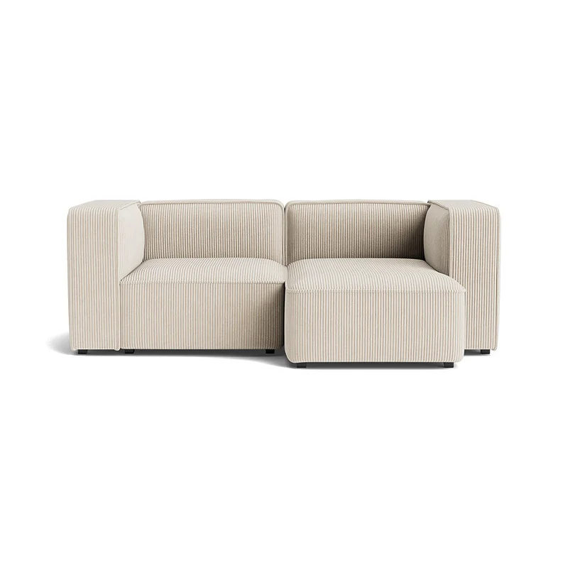 Modus chaiselong sofa, højrevendt, Poso Beige - 196x130x67cm - Komfortabel Sofa med Chaiselong & Nozag fjedre - Beige Farve