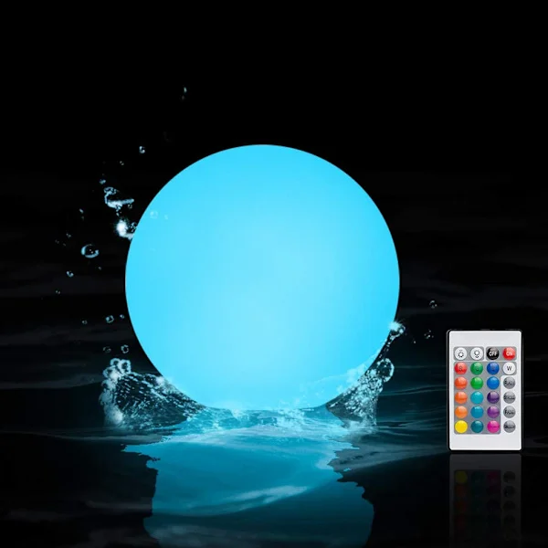 3 stk flytende bassenglys LED spa-lys, vanntett RGB 16 fargeskiftende badekar nattlys, lys opp ball-lys