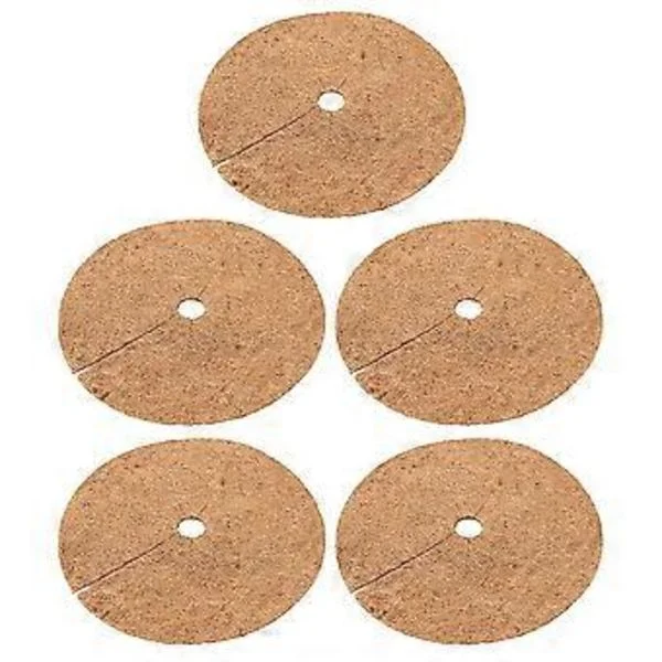 5 st Kokosfiber Trädring Mulch Pad Blomkruka Grönsaker Suckulenter Mulch Ring Skydd för Växter