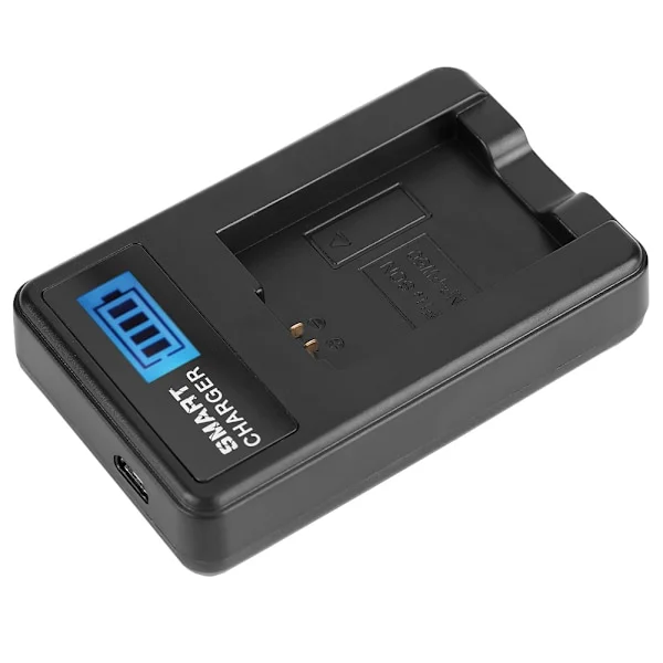 NP-FW50 Batteri LCD Enkel Laddare för Sony Alpha A6000 A6300 A6500 A7r A7