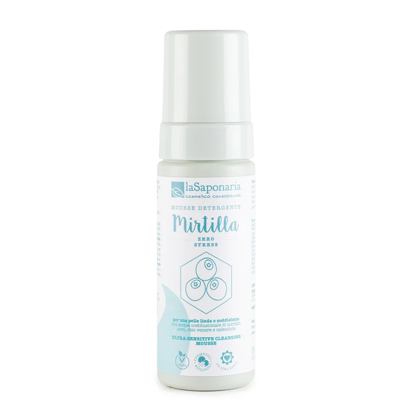 LA SAPONARIA Costituzionale Viso Mousse Detergente Mirtilla 150ml - Mousse detergente viso