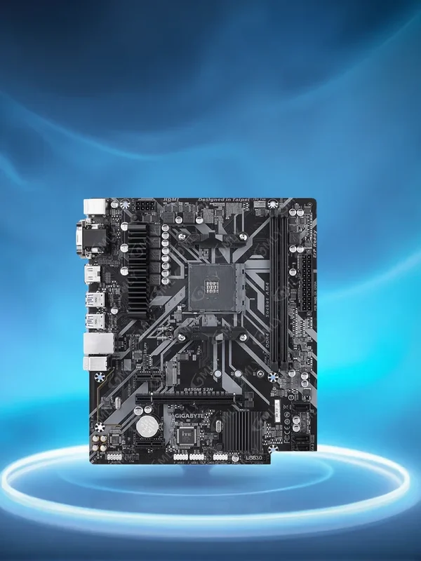 AliExpress - Pour carte mère GIGABYTE B450M S2H, B450 DDR4, compatible CPU AM4 Ryzen 9 5950X, 9 5900X, 7 5800X3D, 5 5600X, HDMI, Micro ATX
