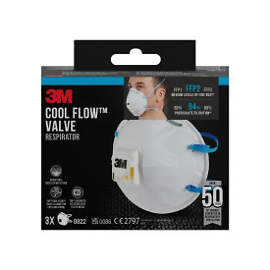 3M Støvmaske 8822 FFP2 med ventil 3stk