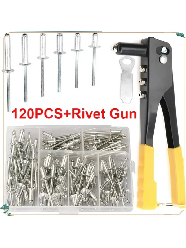 AliExpress - Zware Klinkhamer Set Pop Klinknagel Pistool en 120 Stuks Blindklinknagels Assortiment Kit Handgereedschap Klinknagel Moer Tool