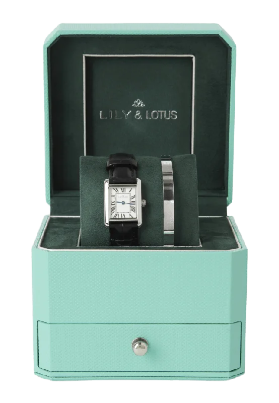 Lily & Lotus Klocka med läderarmband CM-220920 Klockor Dam Svart ONESIZE