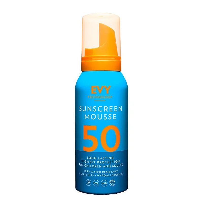 EVY Technology Sunscreen Mousse SPF50 100 ml, Hudpleje, Solcreme, Solcreme Til Ansigtet