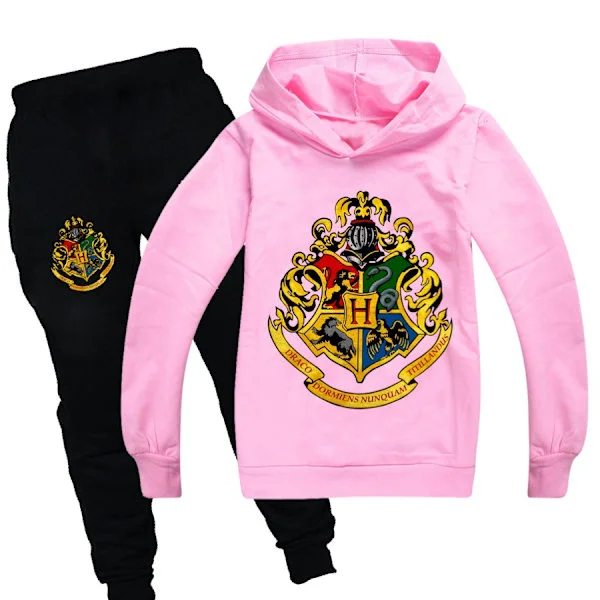 Harry Potter Trykk-Sporbukse Sett 7-14 År Barn Genser Topper Joggebukser Bunner Gutter Jenter Antrekk (11-12 År Rosa)