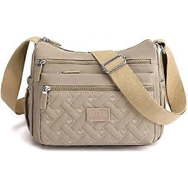 Crossbody Bag for Women, Multi-Pocket Crossbody Bag, Shoulder Bag, Travel Bag, Handbag (Khaki)