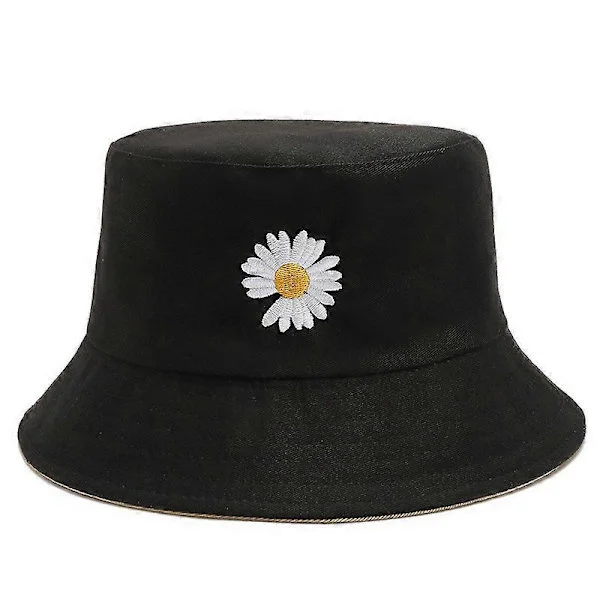 Dame Bucket Hats - Print Bucket Hat Sommer Fiskerhat Bomuld Vendbar Solhat Strandhat til Kvinder Mænd Teenagere
